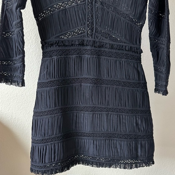 Ulla Johnson Silk Chiffon Sheer Lace Kitty Dress - Picture 7 of 10